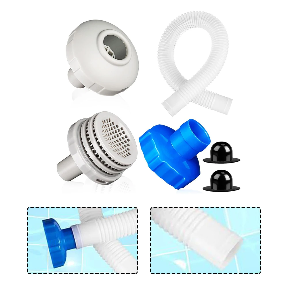 

1 Set Swimming Pool Water Jet Connector Kits Above Ground Pool Skimmer Hose And Adapter Replacement Cleaning Tools Supplies