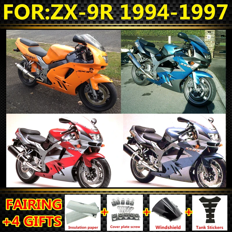 

Обтекатели для мотоцикла, инжекционная форма, подходит для Ninja ZX-9R ZX9R zx 9r 94 95 96 97, обтекатель для кузова