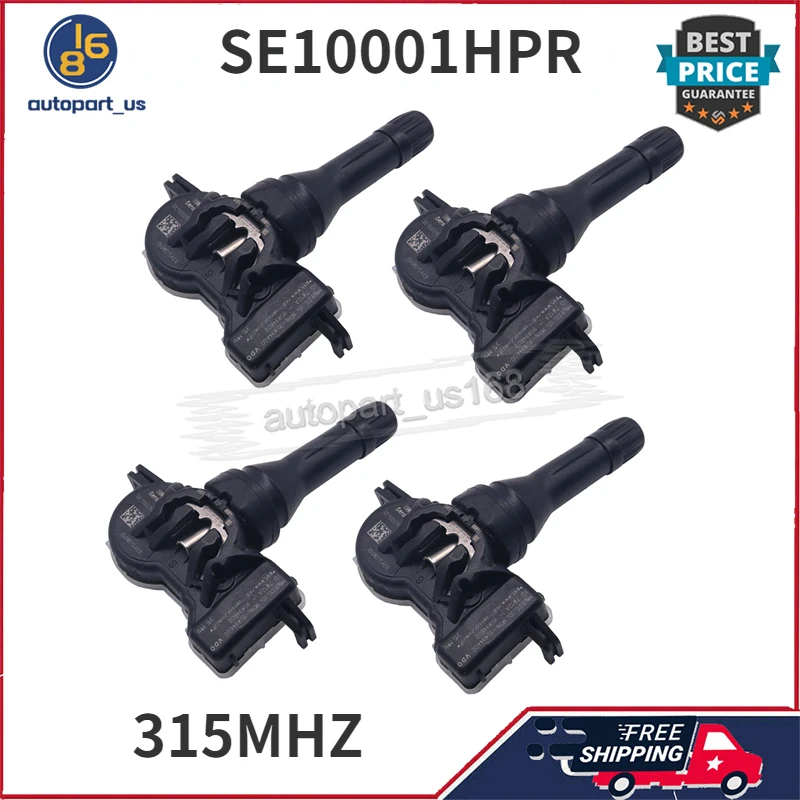 

Датчик давления в шинах TPMS, 4 шт., 315 МГц, SE10001HPR для GM, Ford, Chrysler, Hyundai, Mazda, Mitsubishi, Nissan