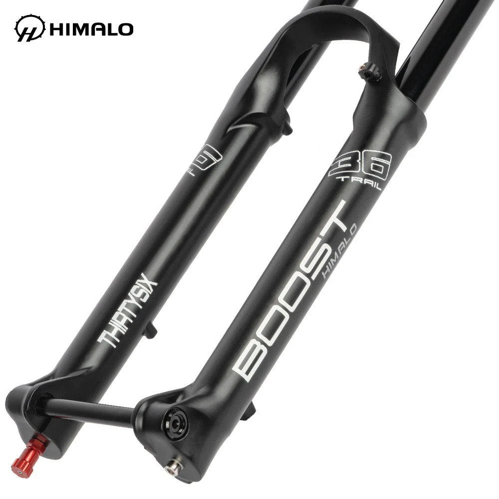 HIMALO Air Suspension Fork For DH AM 110 * 20mm Thru Axle Dual Crown Front Fork With Rebound Adjustment Aluminum Magnesium Alloy 26in 27.5in For 3.0 Tire (Black