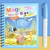 Children Early Education Toys Magical Book with Pen Water Drawing Montessori Toys Gift Reusable Coloring Book Magic Drawing Book 3