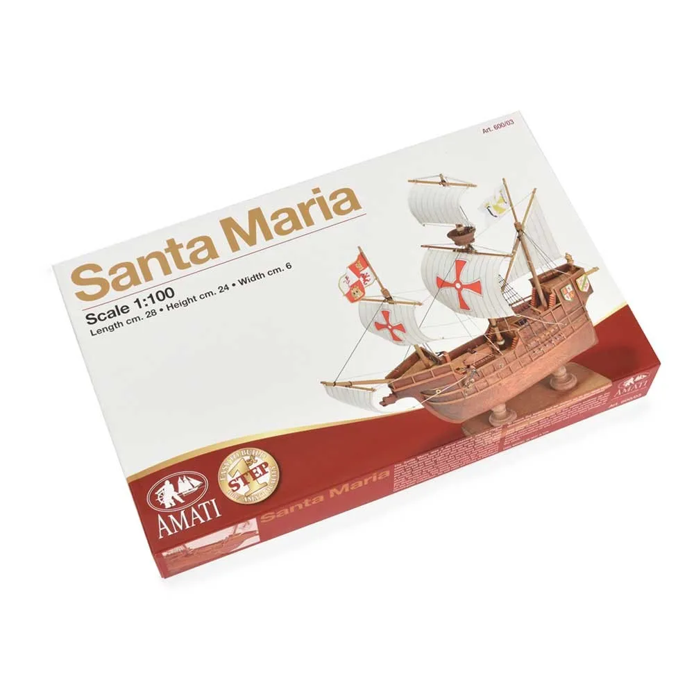 1/100 Santa Maria MAQUETTE BATEAU en bois assemblé à la main 3 1/100 Santa Maria MAQUETTE BATEAU en bois assemblé à la main 3