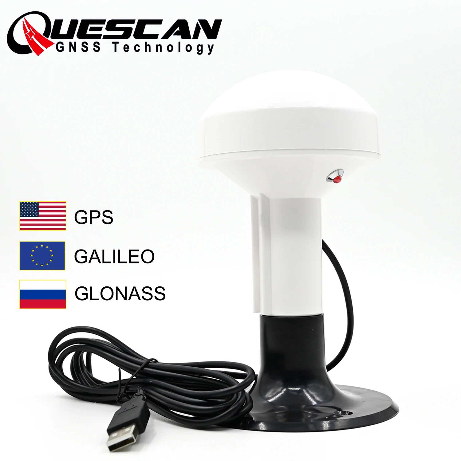 Queescan que8m antena GNSS USB GPS Beidou GLONASS Galileo receptor de