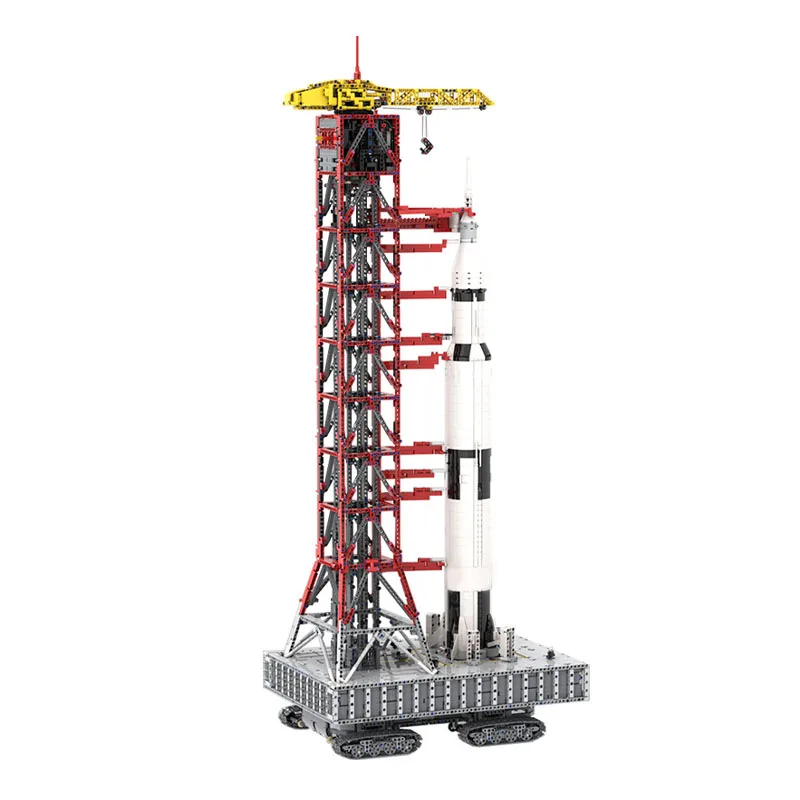Moc-60088 Electric Track Saturn V Rocket Tower Assembly Splicing Building Blocks Modello #7706 Parts-Building Blocks Giocattoli Per Bambini