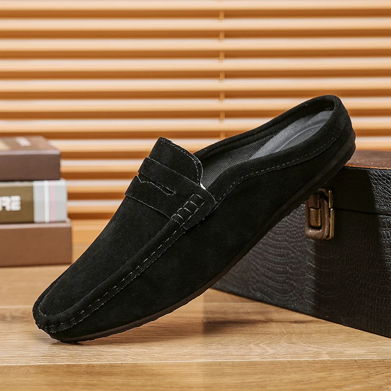 Wildleder-Slipper für Herren, modische, bequeme Halbschuhe, bequeme Freizeitschuhe, atmungsaktive Wanderschuhe – Detail 15