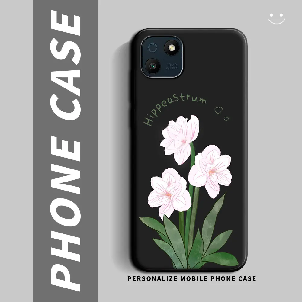 Cartoon Cute Flower Shockproof Silicone Soft Phone Case with Back Cover Shell