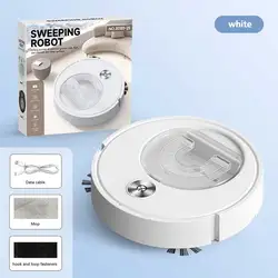 Advanced 3 - in - 1 Efficient Cleaning Robot with Automatic Scanning and Suction System (White)