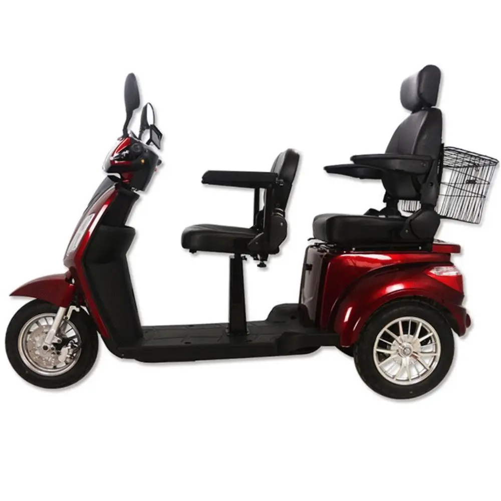 500W 1000W 48V 60V 10INCH Fat people old couples two seats trike shopping elderly travel electric tricycle three wheel scooter