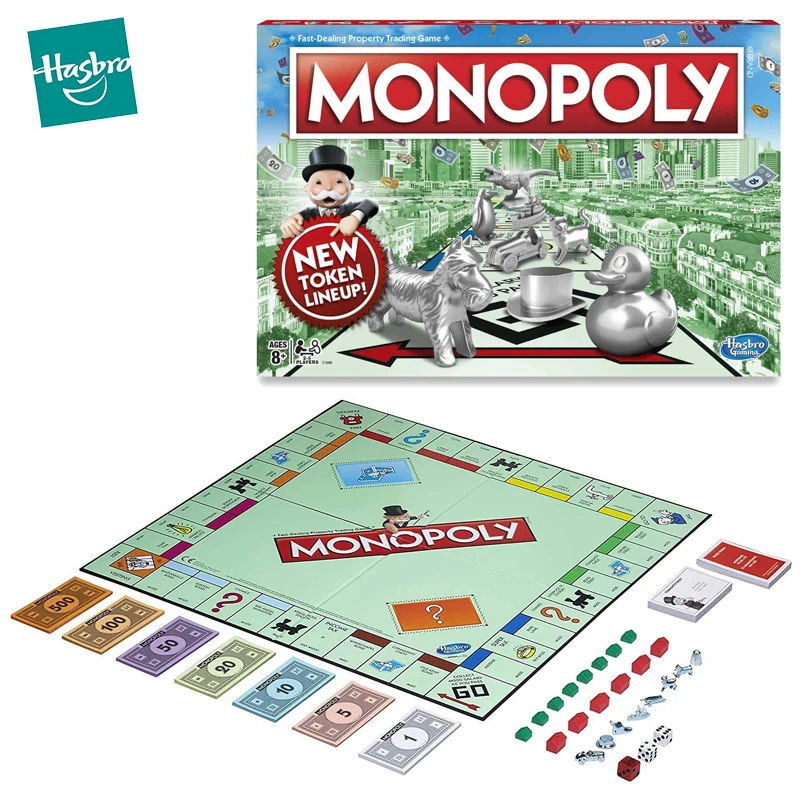 Hasbro – jeu de société classique, offre rapide, échange de propriété, nouveau jeton, jeu de Table pour fête de famille, cadeau pour enfants et adultes