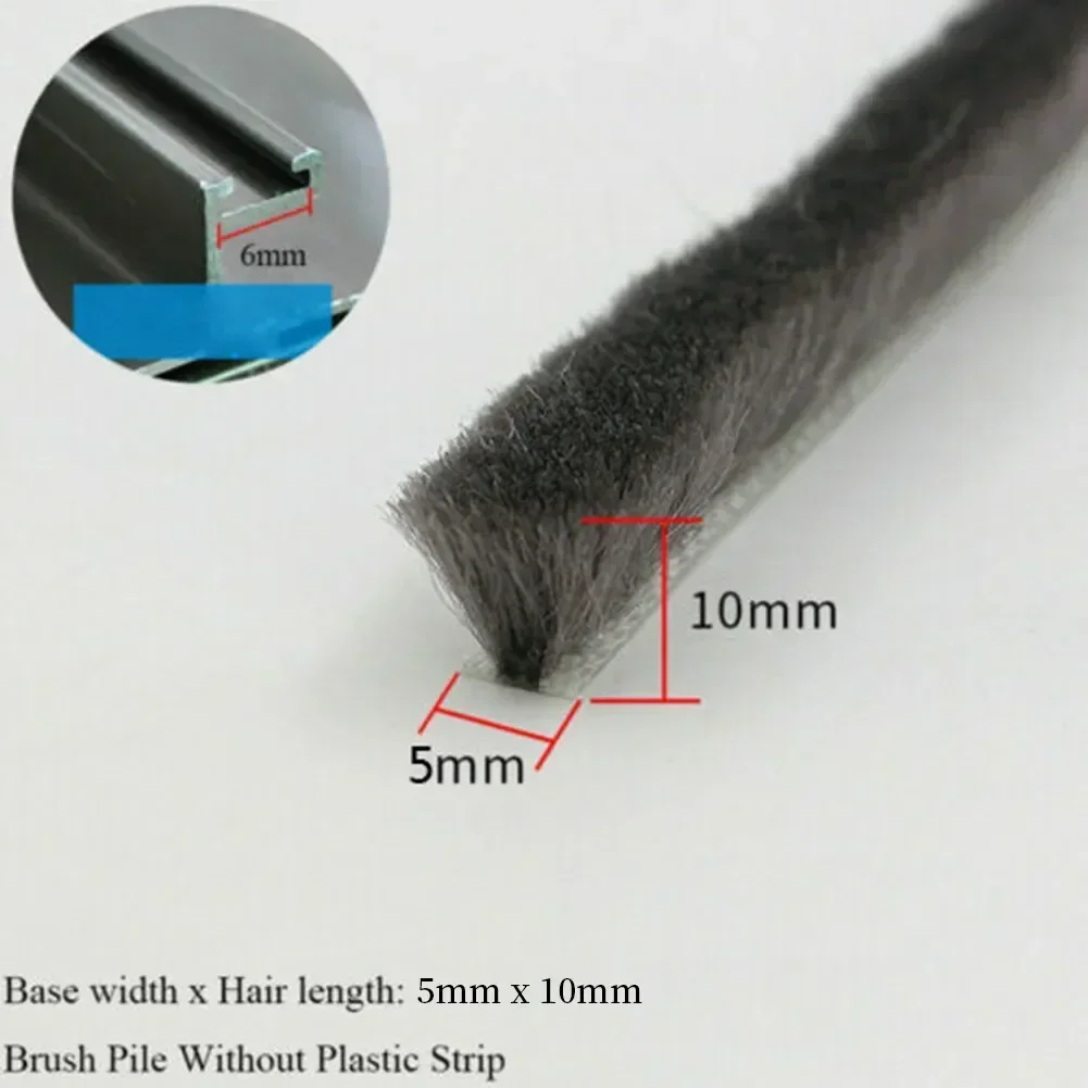 Weatherproof Seal Strip for Doors and Windows - Draught Excluder and Insulating Brush Strip for Home Improvement