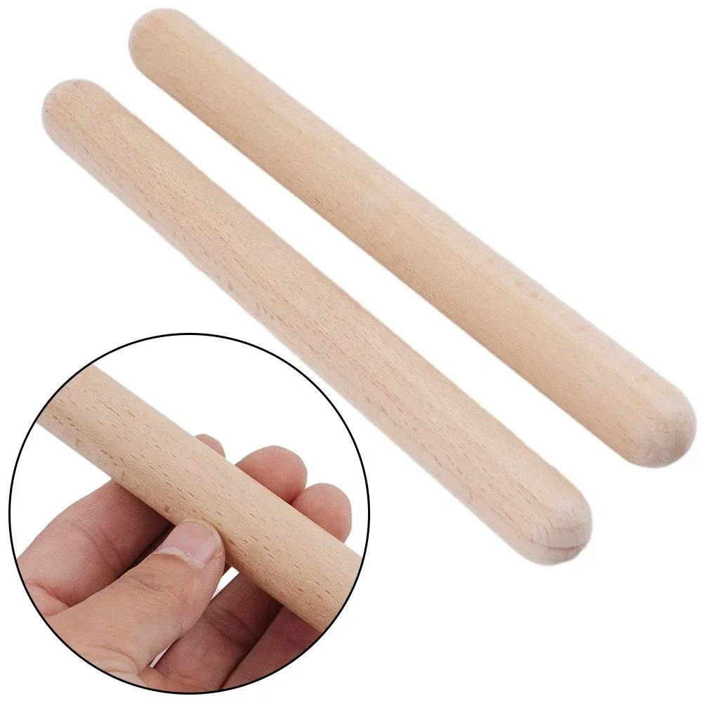 20cm Hard Wood Drum Sticks Percussion Rhythm Percussion Learning Education Toddler Music Instrument