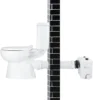 PumpThree Piece Round Bowl Toilet with Macerating Pump Macerating Upflush Toilet Kit Macerating Toilet 6