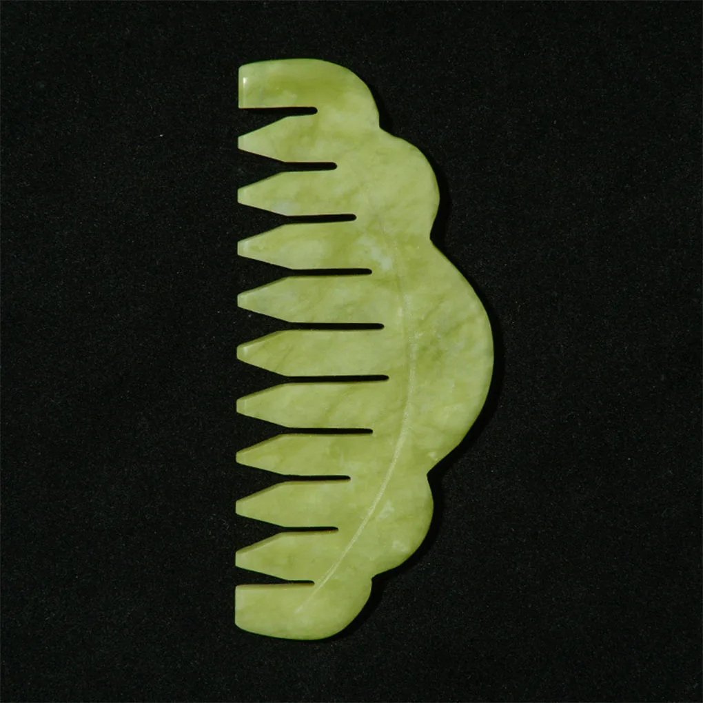 Stone Jade Gua Sha Comb Board Relaxing Beauty Relaxation Scalp Massage
