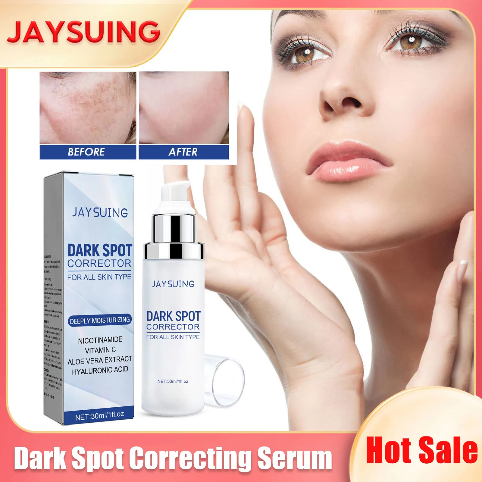 

Dark Spot Corrector Glow Serum Niacinamide Whitening Freckle Removing Melasma Lightening Pigmentation Anti-Aging Face Skin Care