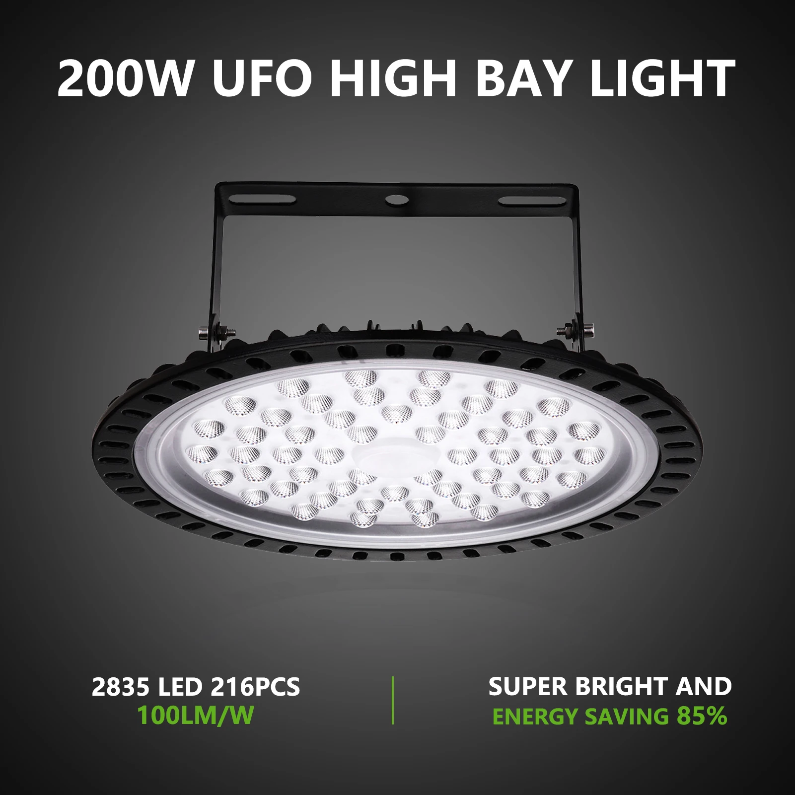 Ufo Led High Bay Lights 50W 100W 200W Impermeabile Illuminazione Industriale Commerciale Super Luminosa Per Magazzino Lampada Da Garage A Led 220V