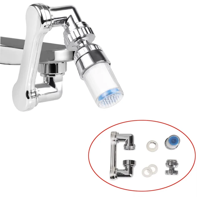 Universal 1440 Degree Rotatable Faucet Aerator Extender Plastic Splash Filter Faucets Bubbler Nozzle Robotic Arm 2 Modes Faucet 1