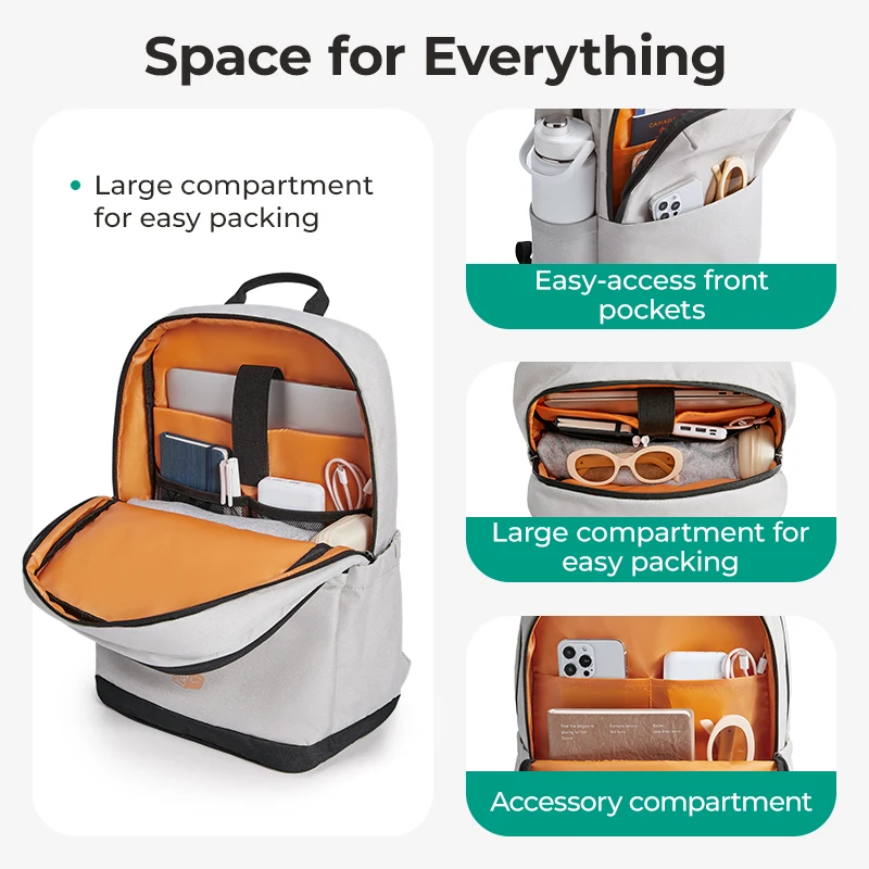 bagsmart 15.6 inch laptop backpack multifunctional office business backpack large capacity outdoor travel computer bag BAGSMART 15.6 inch Laptop Backpack Multifunctional Office Business Backpack Large Capacity Outdoor Travel Computer Bag 3