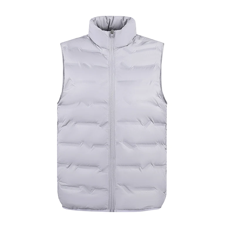 Warm Windproof Lightweight Duck Down Waistcoat Fall Waterproof Sleeveless Fashion Outerwear Zip Up Vest Jacket Coat Stand Collar