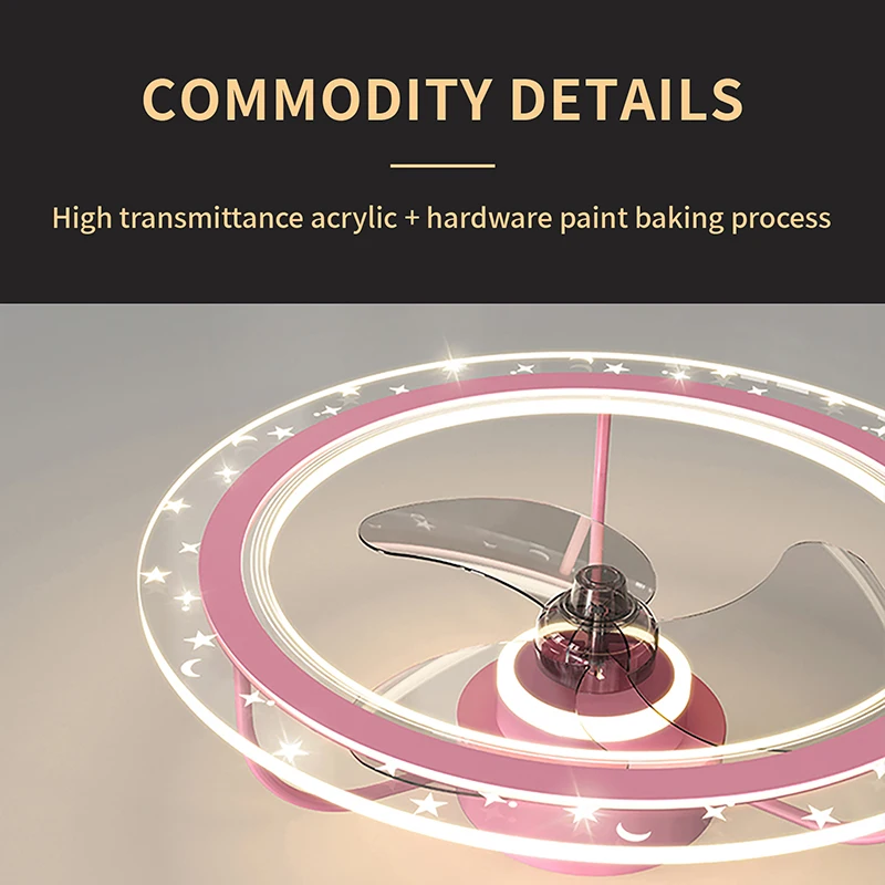 Modern Ceiling Fan Led Acrylic Lamp Is Suitable For Bedroom, Dining Room And Living Room.