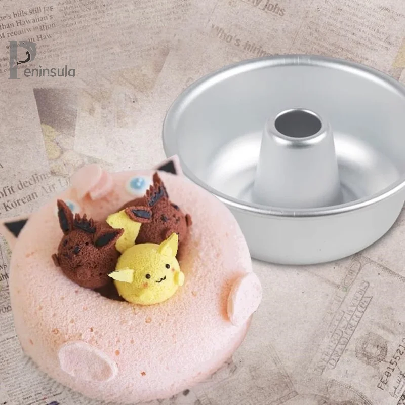 Cake Baking Tools 1Pcs Aluminum Ring Cake Tin Baking Small/Lager/Giant Donut Non Stick Savarin Mold Pan