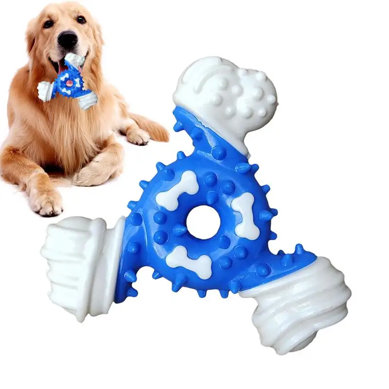 

Жевательные игрушки для собак, портативная надежная треугольная косточка Для собак, многофункциональная сенсорная игрушка для шлифовки зубов, многоразовая собака для чистки зубов