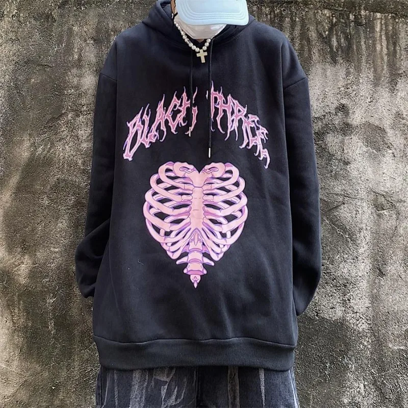 

Autumn Winter Hooded Sweater Women's Korean Edition INS Loose Long Sleeve Pullover Hoodies Women Goth Sweatshirts Y2k Tops