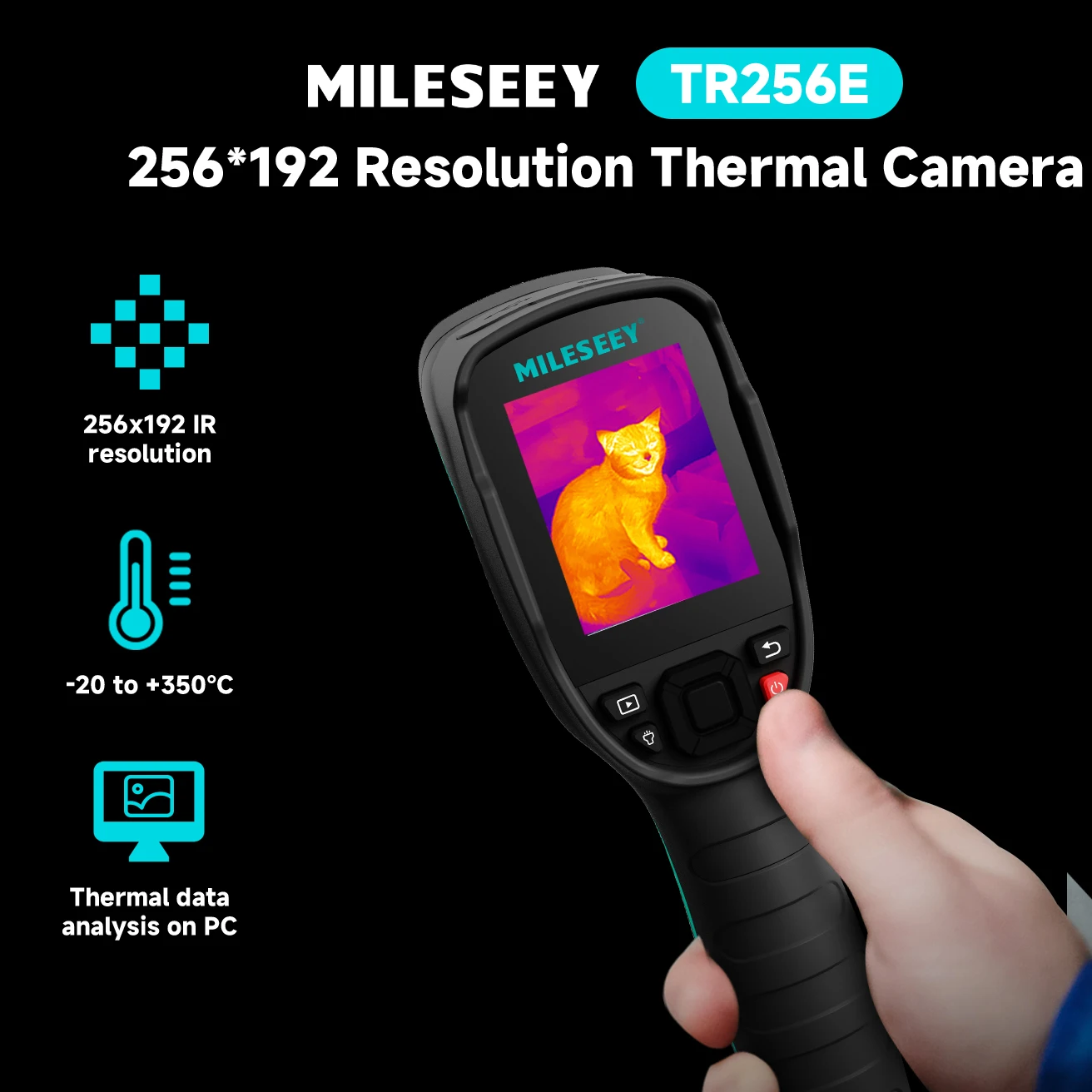 

MILESEEY TR256E TR256B 256X192 High Solution Thermometers Panel for Pipeline Heating Leak Circuit Inspect
