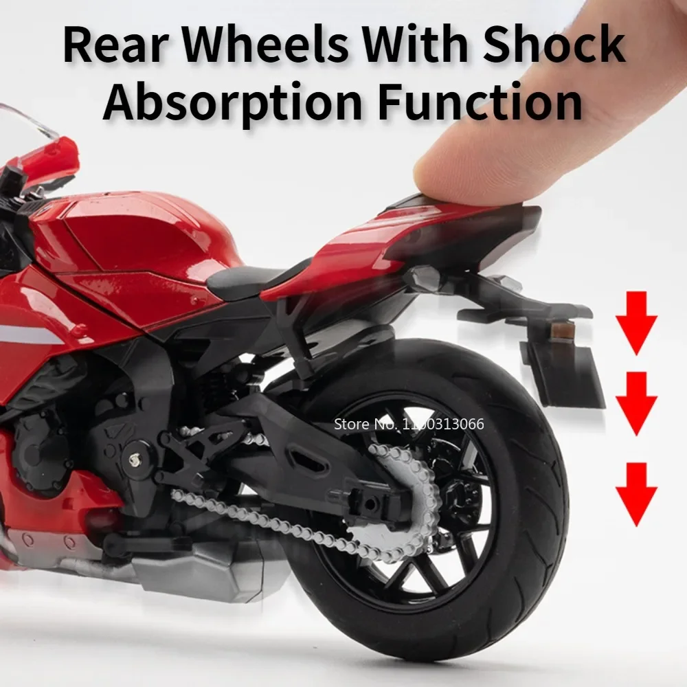 1:12 Scale Yamaha R1 Motorcycle Alloy Car Toys Metal Diecasts Motorcycles Model with Light and Sound Vehicle for Children Gifts 2
