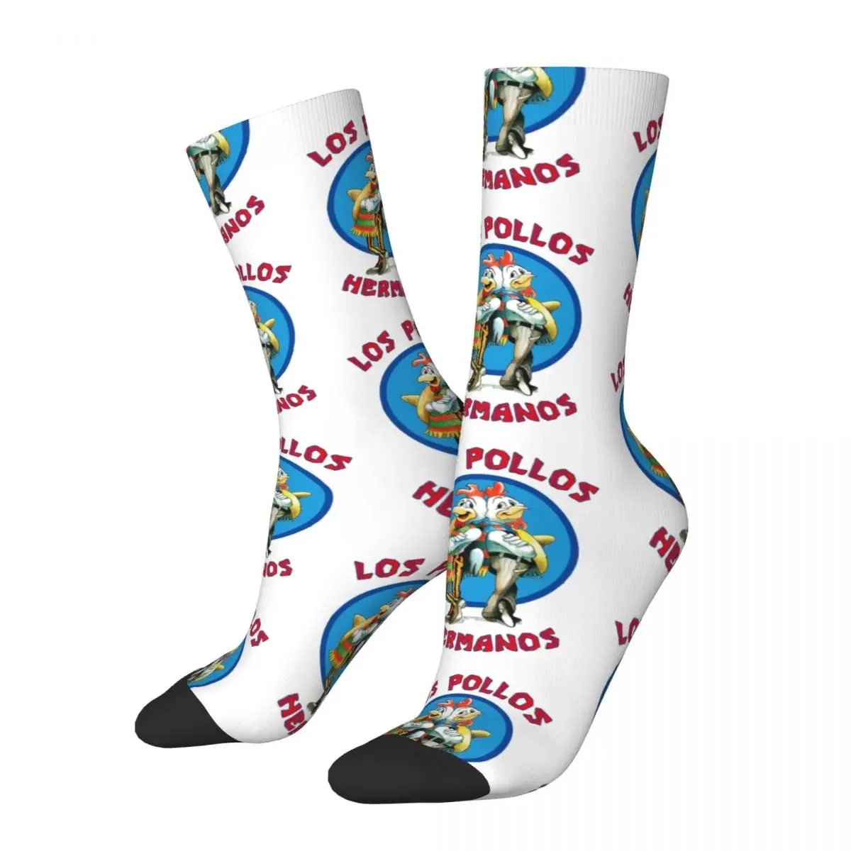

Cool Los Pollos Hermanos Breaking Bad Basketball Socks TV Polyester Funny Socks for Unisex Breathable
