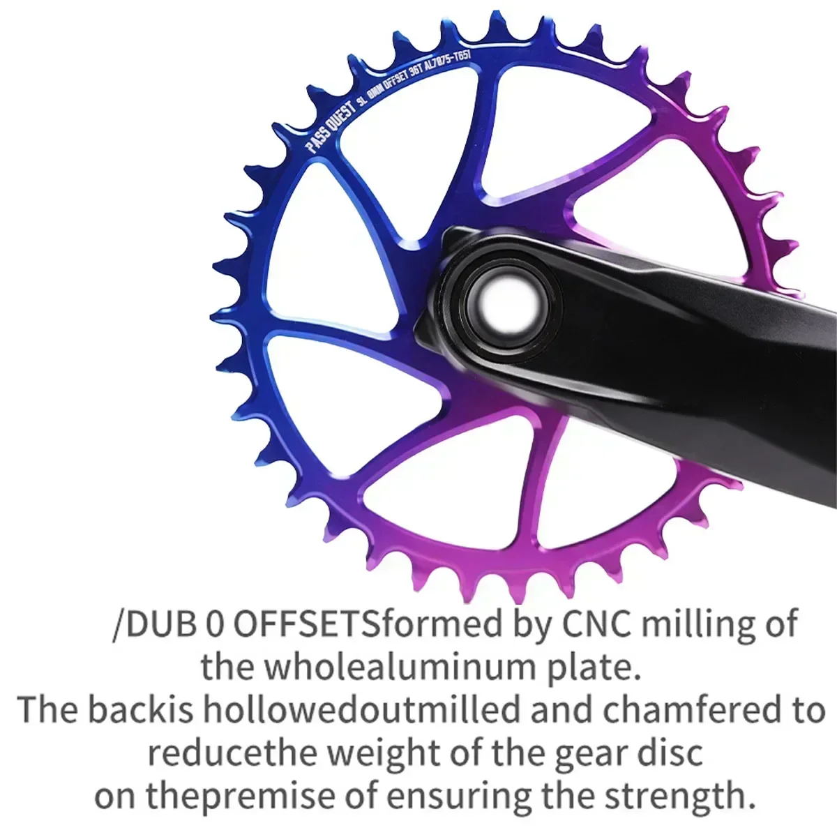 Bicycle Sprocket Gear PASS QUEST 0mm Offset Chainring mountain MTB Narrow Wide Direct Mount Chainwheel 30T 32 36 36T 38 42T for SRAM eagle XX1 X01 XO
