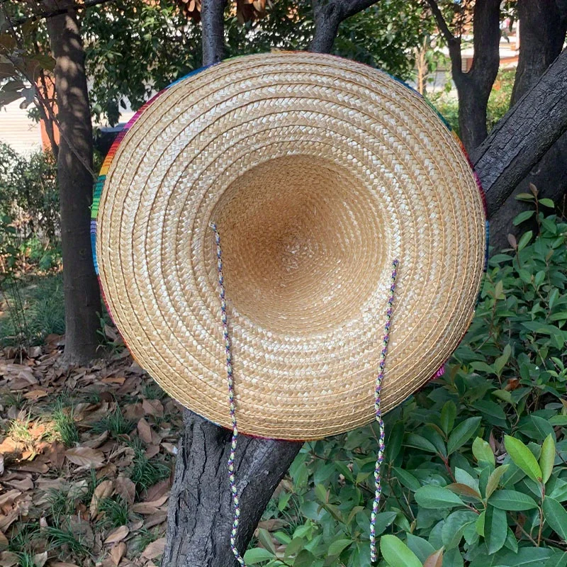 1pc Woven straw hat, Mexican straw hat, pointed hat, straw hat, sun hat, party handmade hat, ball photography hat