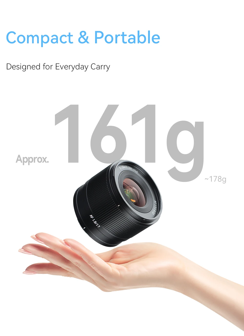 TTArtisan 17mm F1.8 Air APS-C AF Autofokus-Objektiv Weitwinkel für Sony E Fuji X Spiegellose Kameras A6400 A6600 ZVE10 XT30 XT50 XM5 – Detail 7