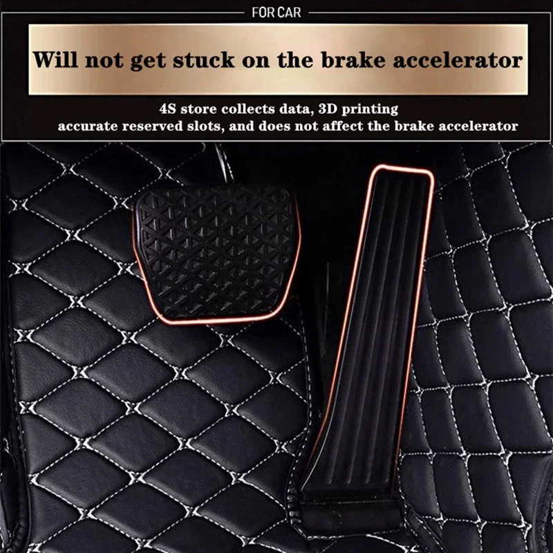 Auto Mat Volledige Voor Benz C Klasse Voor W203 2004 2005 2006 2007 Voor W204 Voor W205 Voor W206 2023 Lederen Auto Vloermatten Auto Accessoires Interieur Auto Tapijt Cover(Style 2,205 2015-2020