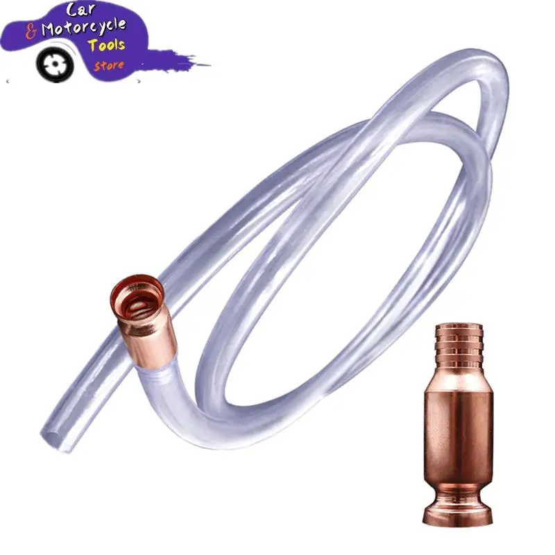 

Red Copper Siphon Refueling Gas Siphon Pump Gasoline Fuel Water Shaker Siphon Safety Self Priming Hose Flexible Siphon Connector