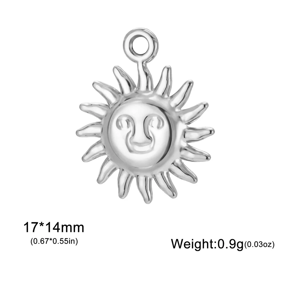 My Shape Mini-Sonnenanhänger für DIY-Armbänder, Edelstahl, kleine Sonnenverbindungsanhänger, Verbindungsanhänger für die DIY-Schmuckherstellung – Detail 32