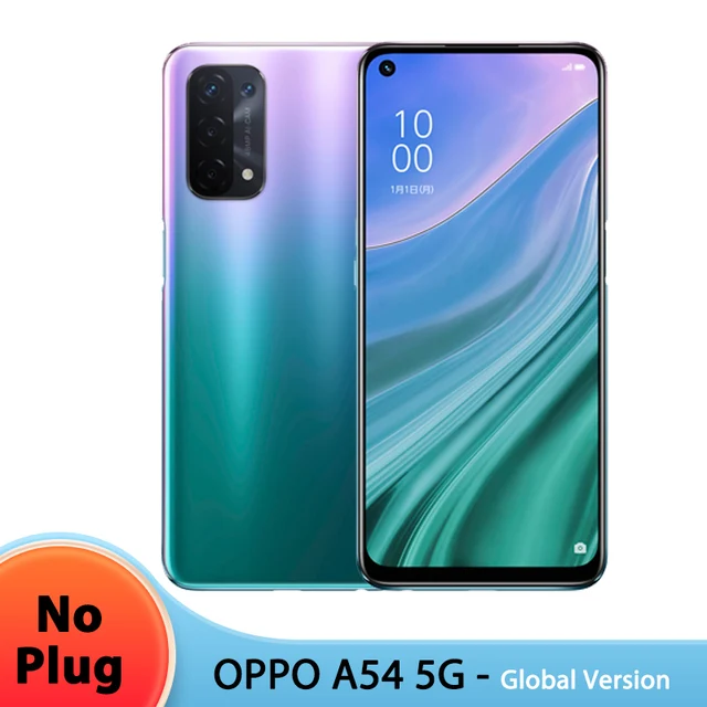  Global Version OPPO A54 5G 4GB 64GB Smartphone Qualcomm® 5G SoCs 48MP Quad Camera 5000mAh Battery 18W 6.5'' 90Hz Display 