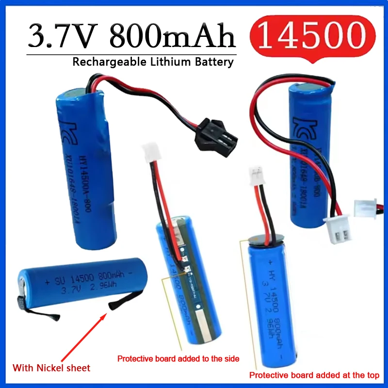 PLLYPE 4PCS Batteria Agli Ioni di Litio, 2000 mAh Batteria Li-ion 3.7V, 18650 RC Batterie Ricaricabili, con 4 caricatori USB SM-2P Plug, per Auto RC, Carri Armati, Passeggini, Barche