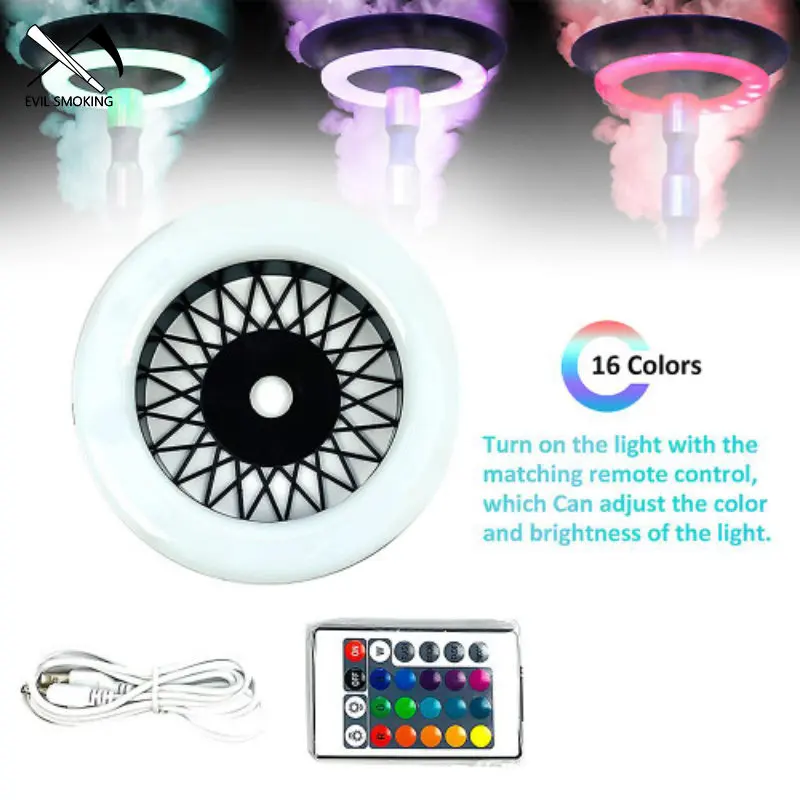 EVIL SMOKING Hookah Shisha Lights Colorful LED Show Ring Lamp Magnet Adsorption with Remote Control Chicha Cachimba Accessories