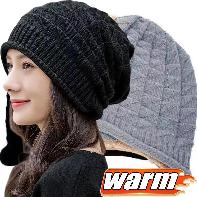 Cozy Women's Knitted Beanie – Soft, Warm, and Windproof Autumn & Winter Fashion Accessory