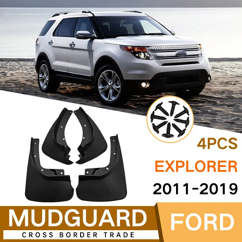 

For Ford Explorer 2011-2019 black car mudguard Reduce dust Resist tire dirt car accessories tools