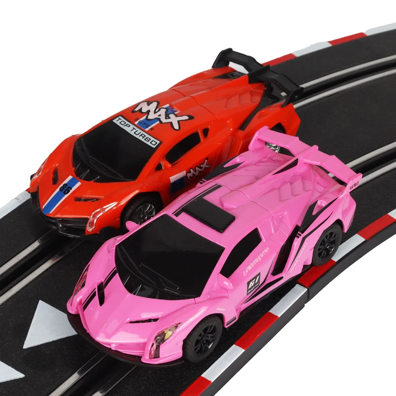 carrera go!!! gt contest 1:43 scale electric powered slot car race track  set - corvette vs ferrari
