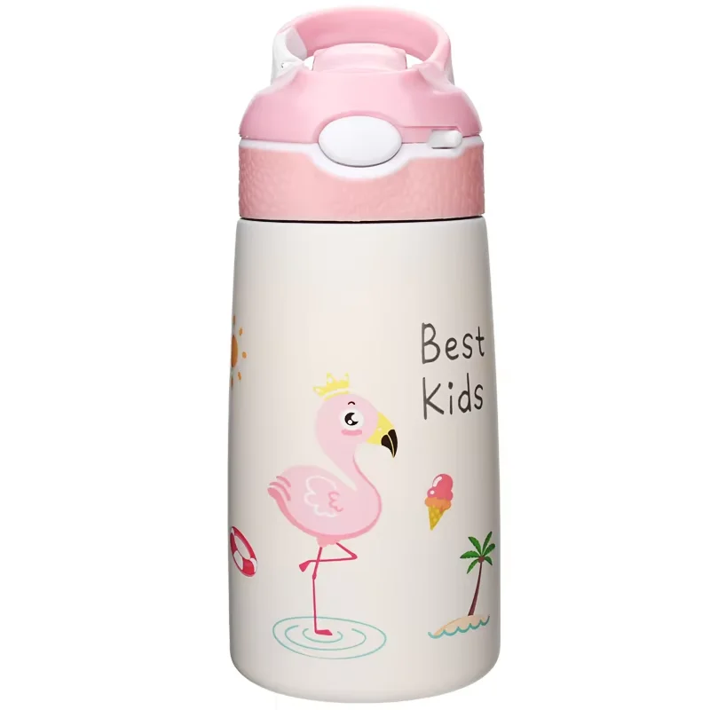 Children's 14oz Insulated Stainless Steel Water Bottle with Straw - BPA-Free