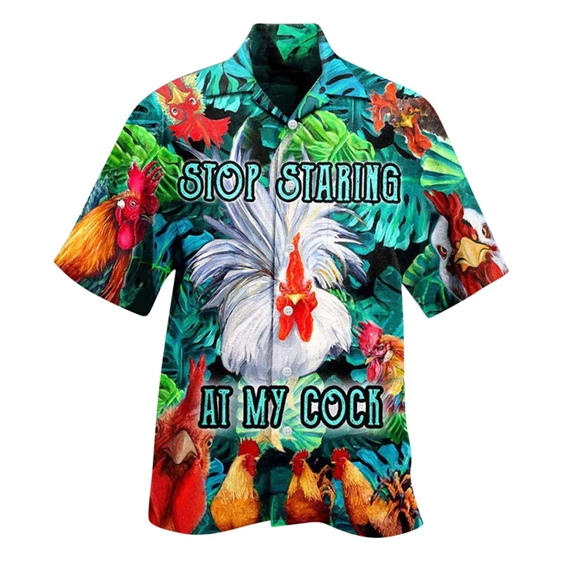 thumbnail image 1 of Camisas y blusas con estampado digital de animales para hombre, camisas casuales de manga corta a la moda para fiestas, playa, sueltas, para hombre, 1 of 5