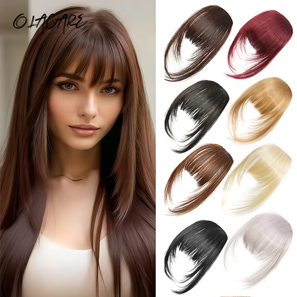 Synthetic Brown Black Clip In Fringe For Daily Wear