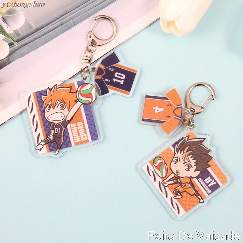 Cute Cartoon Keychain Volleyball Boy Key Chain Ring Anime Haikyuu!! Keyring Hot Sales