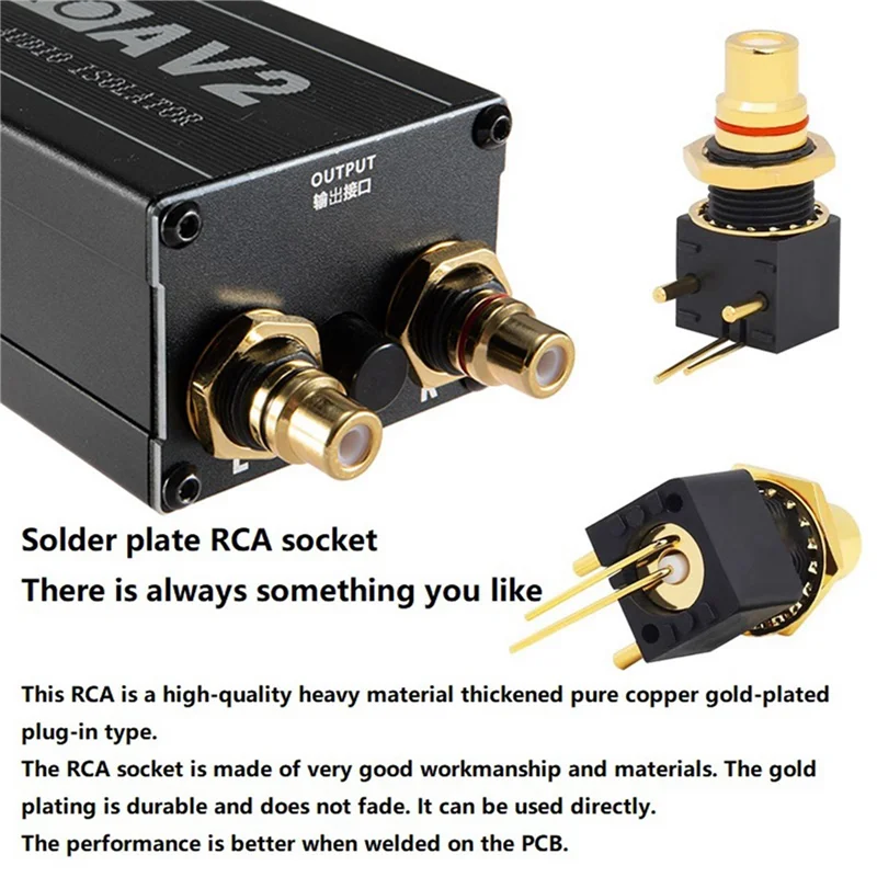 1 PCS PRO AV2 2CH Hifi Audio Isolator Audio Noise Filter RCA Noise Isolator Signal Reducer
