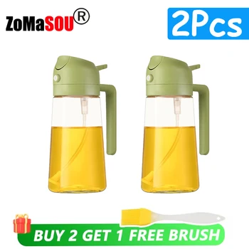 1-4Pc 2-in-1 Sprayer Pourer Oil Empty Bottle Plastic Oil Container Dispenser Vaporizer Kitchen Barbecue Camping Cooking Utensils 17