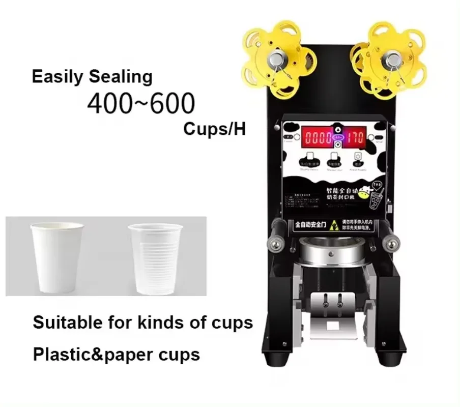 

China Wholesale High Quality Bubble Tea Machinery Fully Automatic Boba Plastic Cup Sealer Bubble Tea Sealing Machine