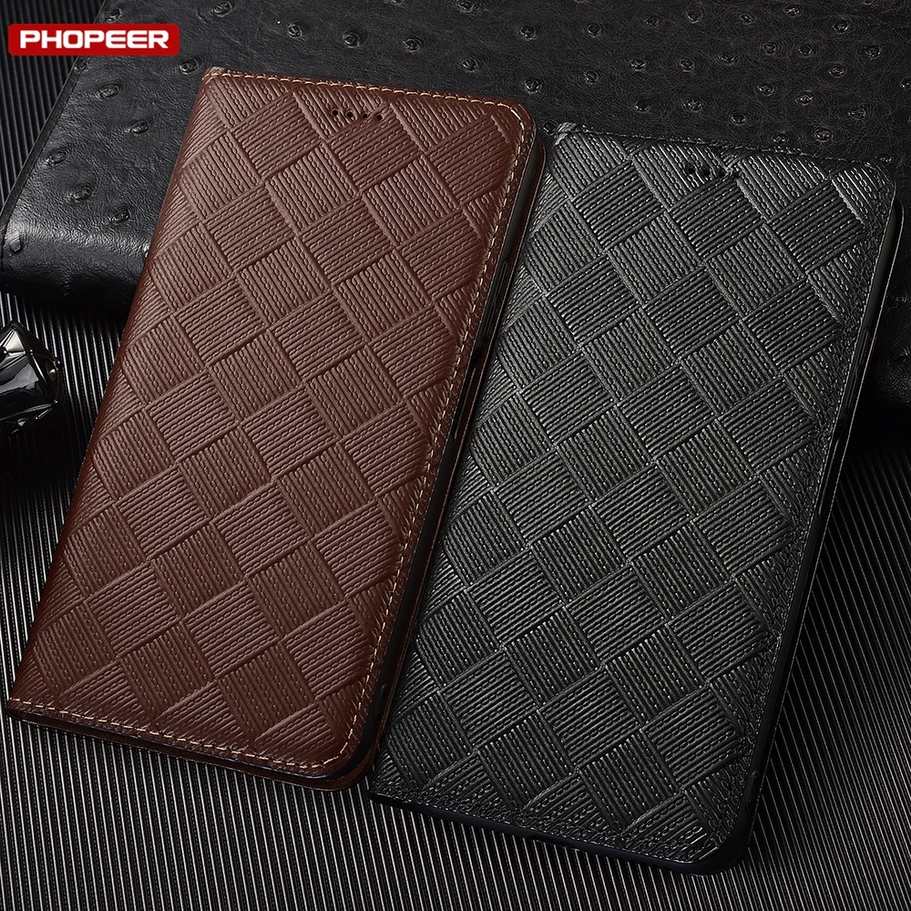 Genuine Leather Flip Wallet Phone Case Cover
