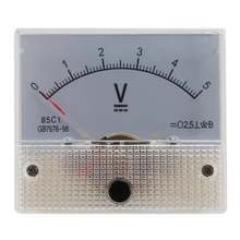 

Direct Current 0-5 V White Voltmeter Analog Panel Meter